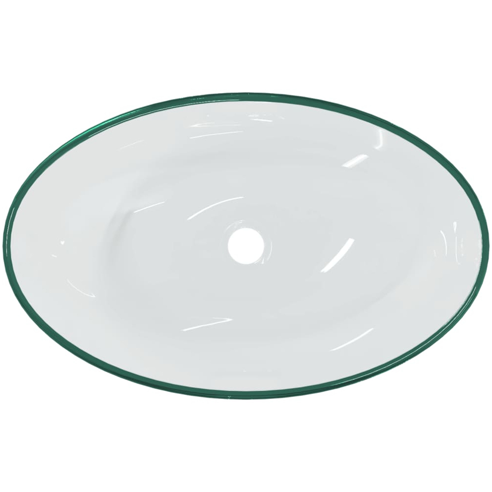 vidaXL Transparent Tempered Glass Wash Basin 155 x 545 x 350mm Image 4