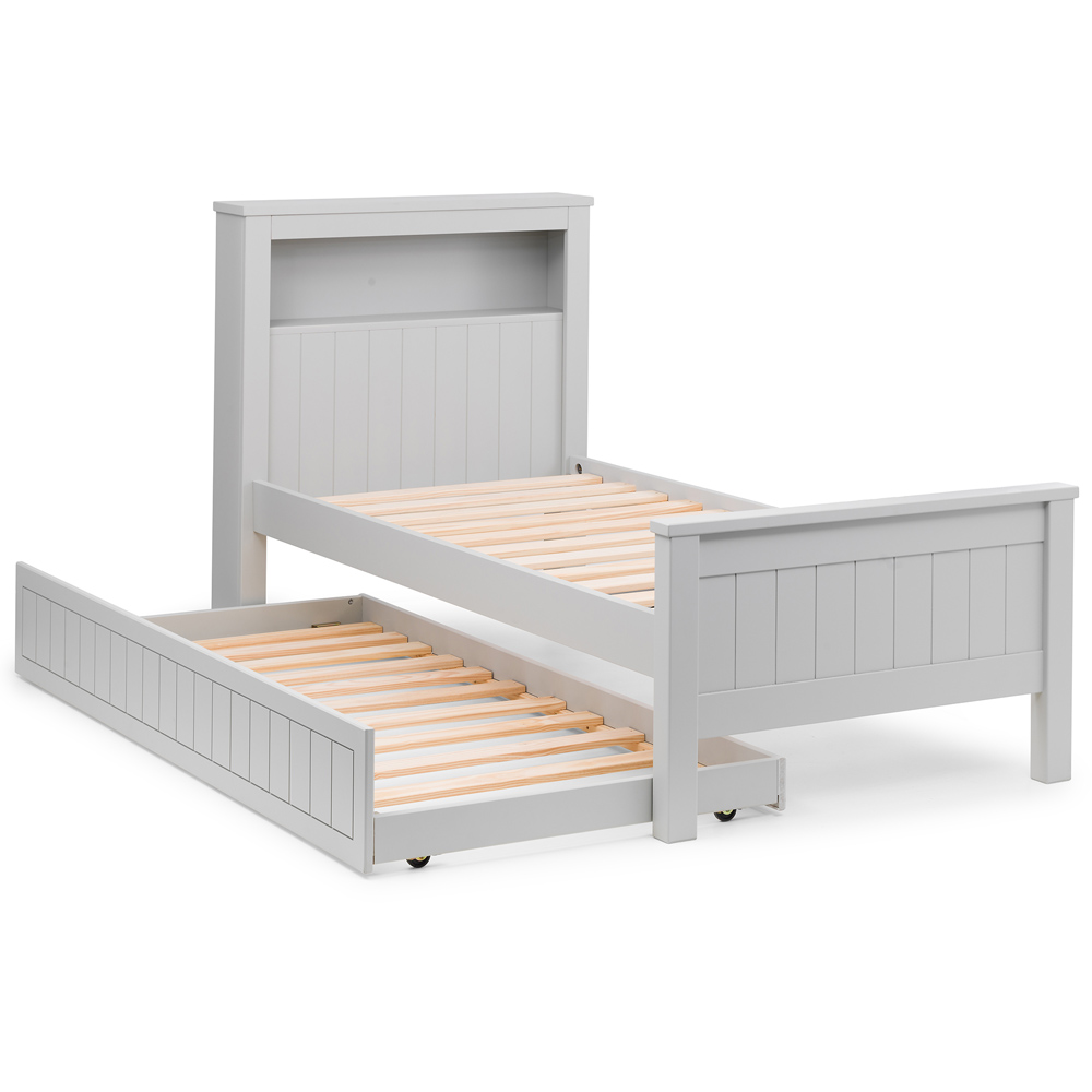 Julian Bowen Maine Dove Grey Bookcase Bed with Underbed Image 3