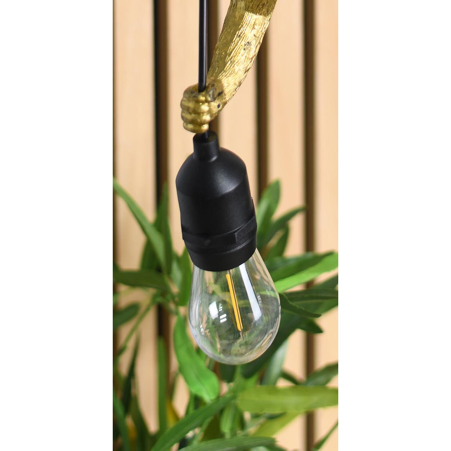 Solar Hanging Monkey Light - Gold Image 6