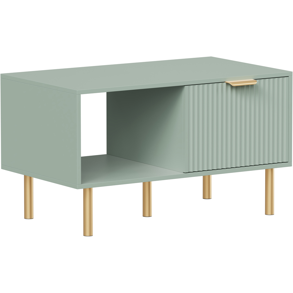 FurnitureHMD Single Drawer Single Shelf Green Coffee Table Image 2
