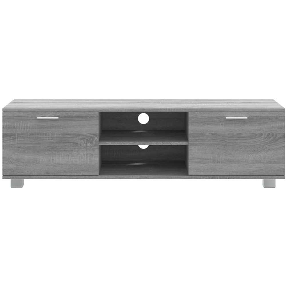 vidaXL 2 Door 2 Shelf Grey Sonoma TV Cabinet Image 4