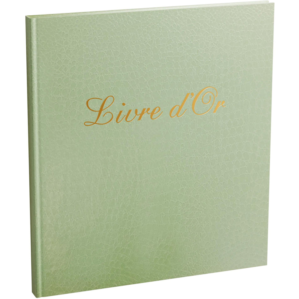 Exacompta Prestige Green Turquoise Guest Book with Gold Edges 140 Pages Image 2