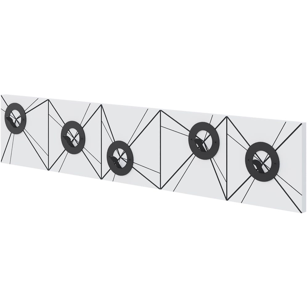 Decortie Vizy Black Metal Modern Hanger Set 5 Pack Image 1