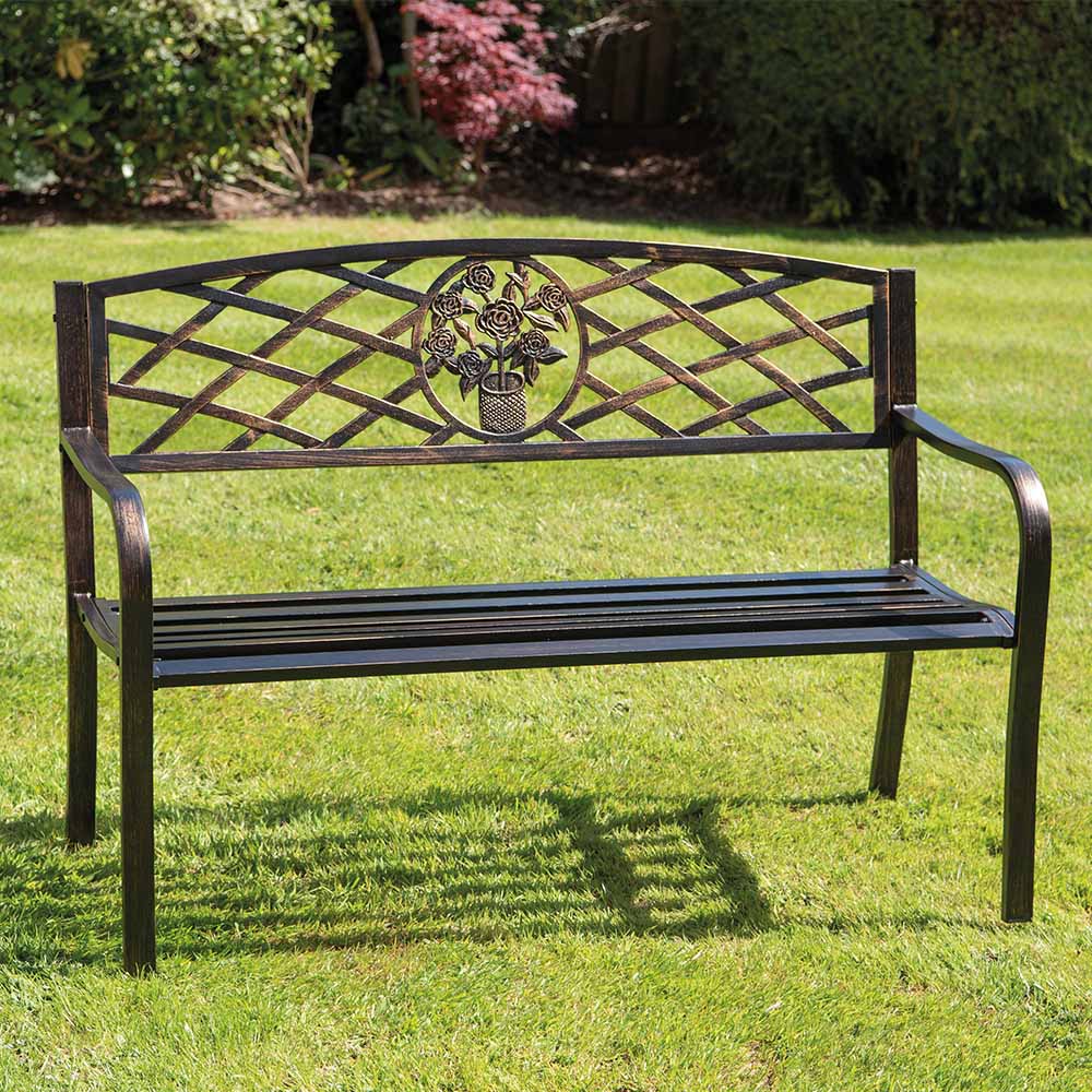 Greenhurst Coalbrookdale Bronze Garden Bench Image 1