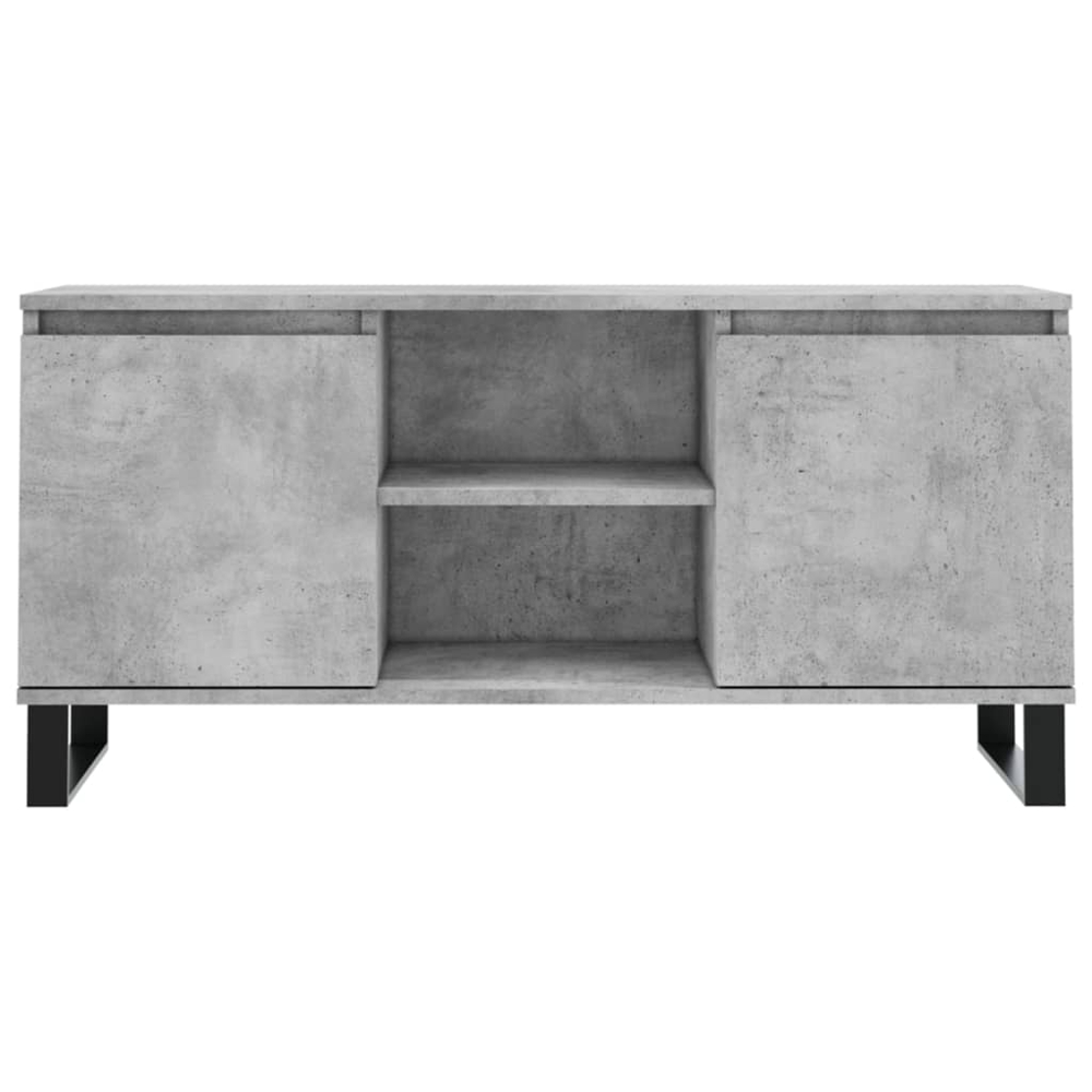 vidaXL 2 Door 2 Shelf Concrete Grey TV Cabinet Image 5