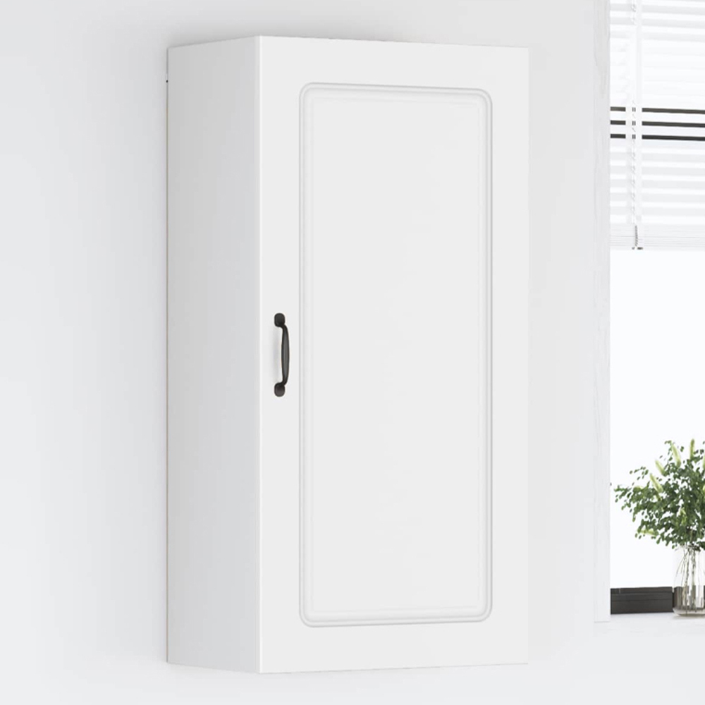 vidaXL Single Door White Kitchen Wall Cabinet Image 1