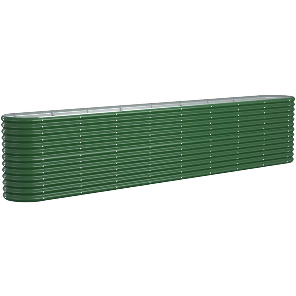 vidaXL Green Metal Raised Garden Bed 332 x 40 x 68cm Image 1