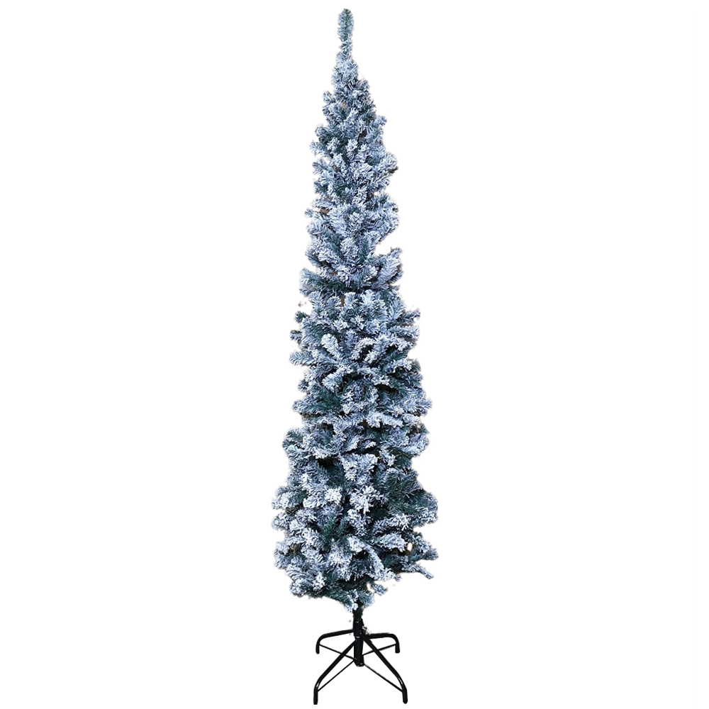 Samuel Alexander Green Snow Flocked Spruce Pine Artificial Christmas Tree 7.5ft Image 1