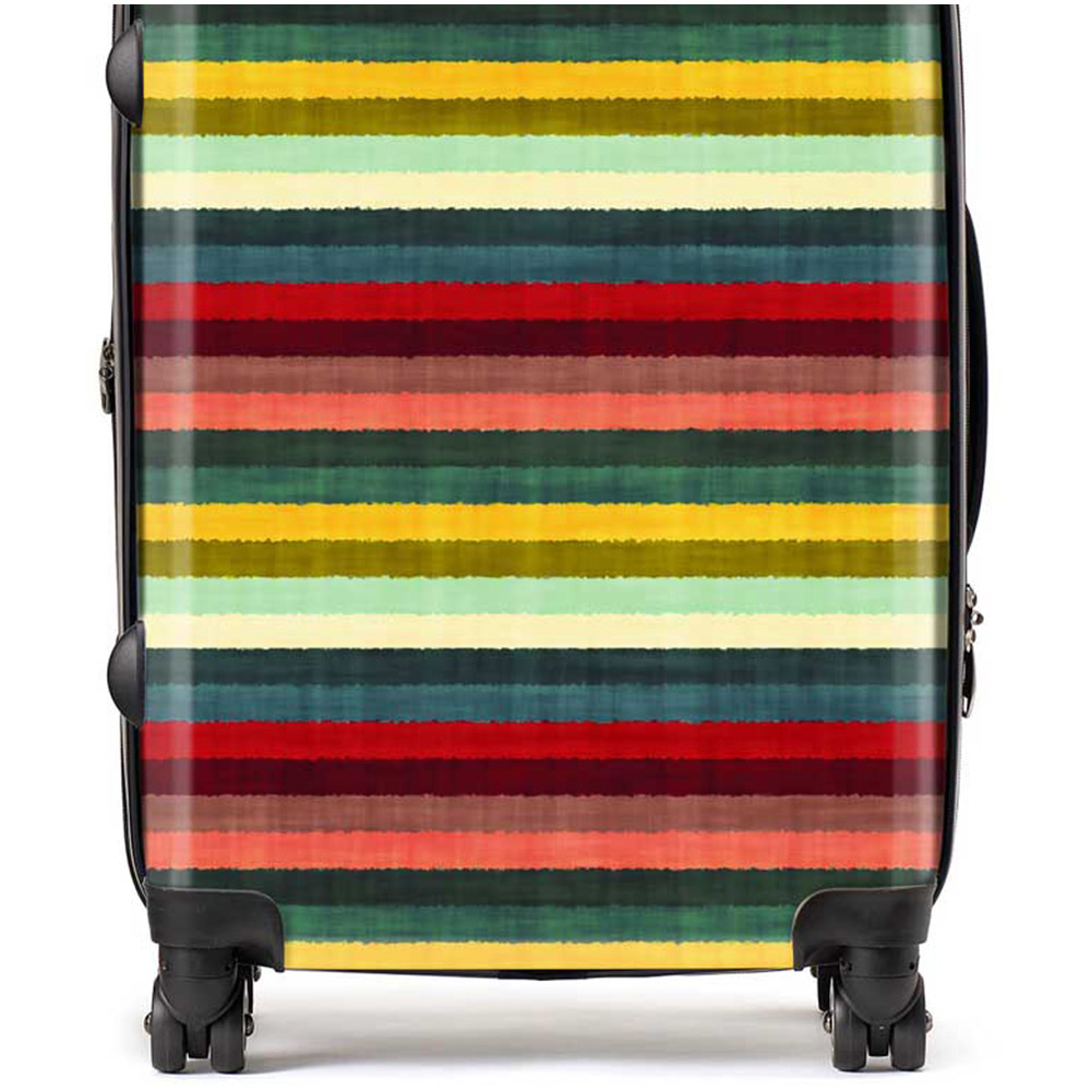 Warren Reed Designer Medium Multicolour Striped Brish Pattern Suitcase Image 2
