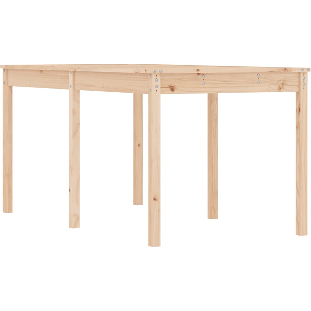 vidaXL 6 Seater Solid Wood Pine Garden Dining Table Natural Image 2