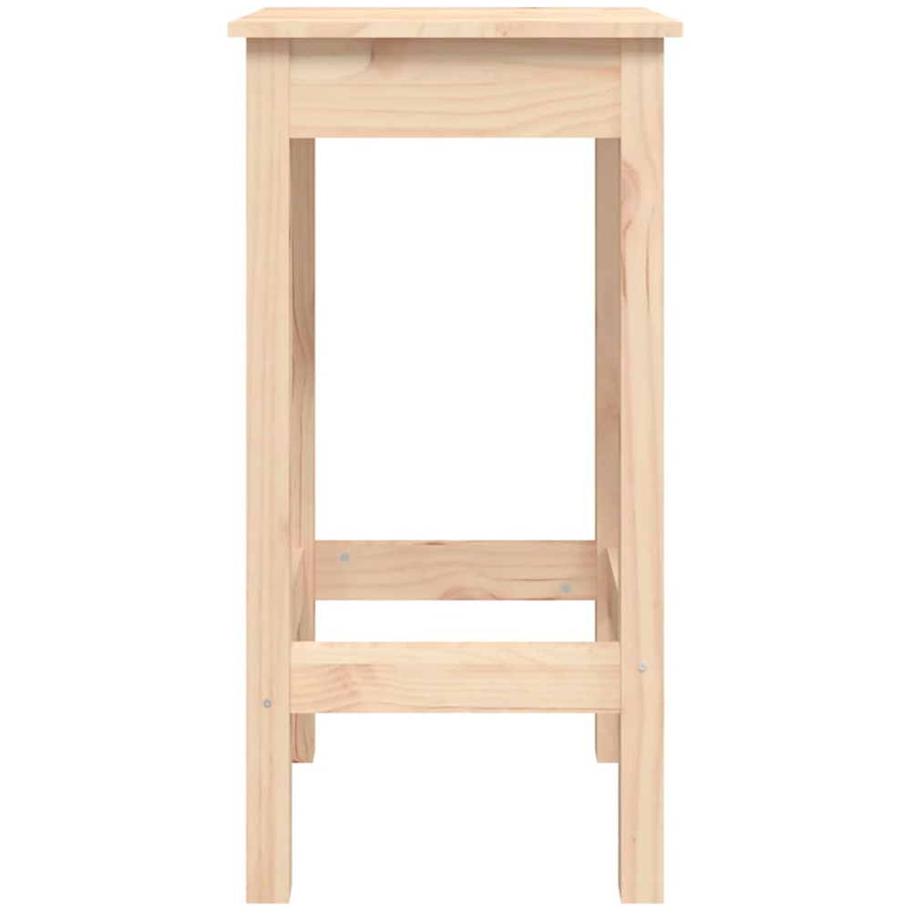vidaXL Natural Solid Pine Wood Bar Table Set of 3 Image 7