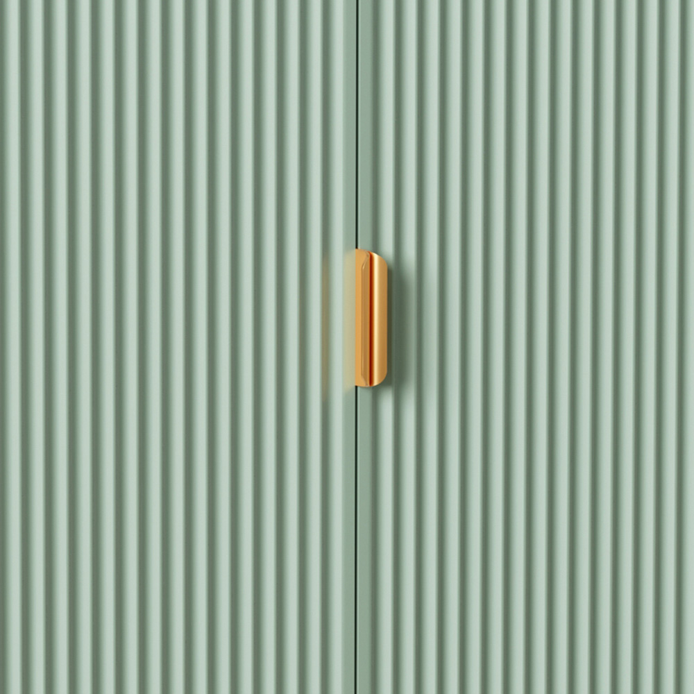 FurnitureHMD 2 Door Green Wave Pattern Sideboard Image 9