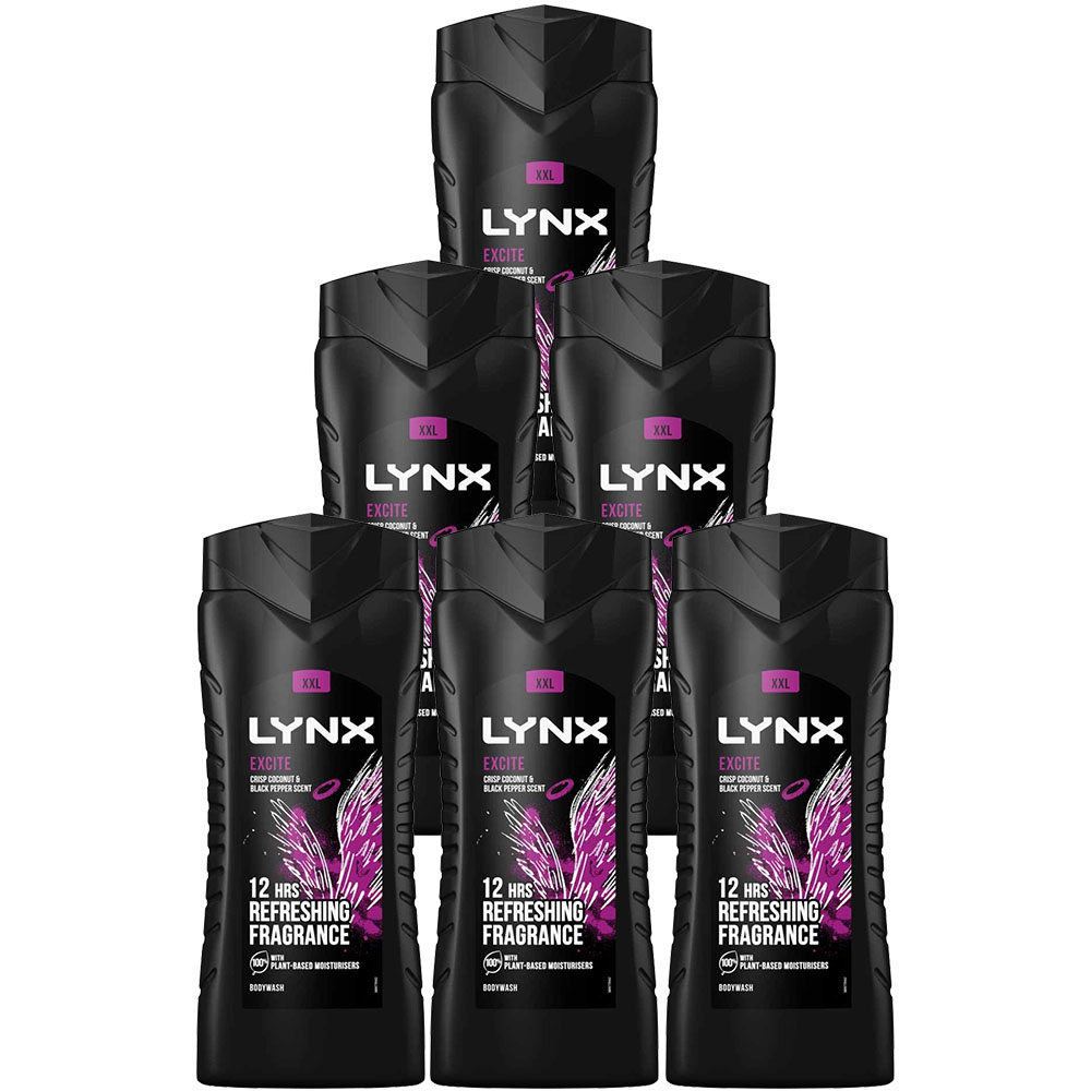 Lynx XXL Excite Shower Gel Case of 6 x 500ml Image 1