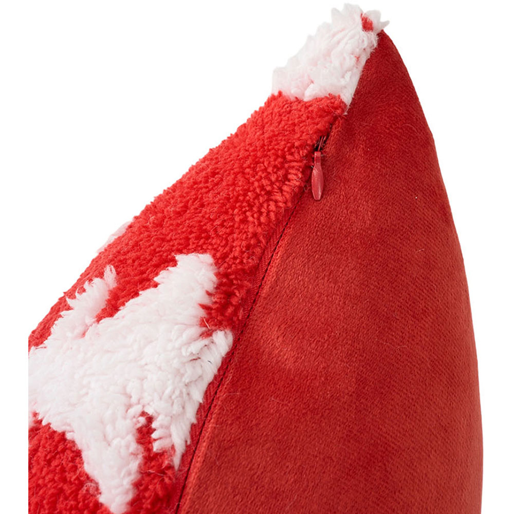 Living and Home 3D Christmas Tree Pattern Plush Throw Pillow 45 x 45cm 2 Pack Image 3