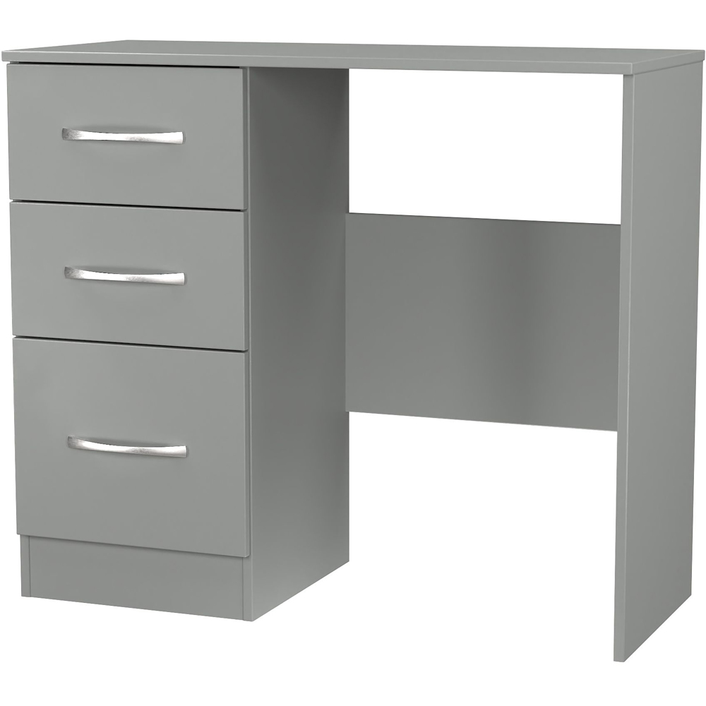 Crowndale Avon 3 Drawer Dusk Grey Dressing Table Ready Assembled Image 4