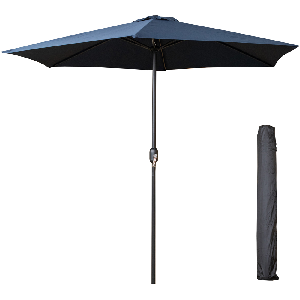 Samuel Alexander Havana Blue Crank Handle Garden Parasol 2.7m Image 1