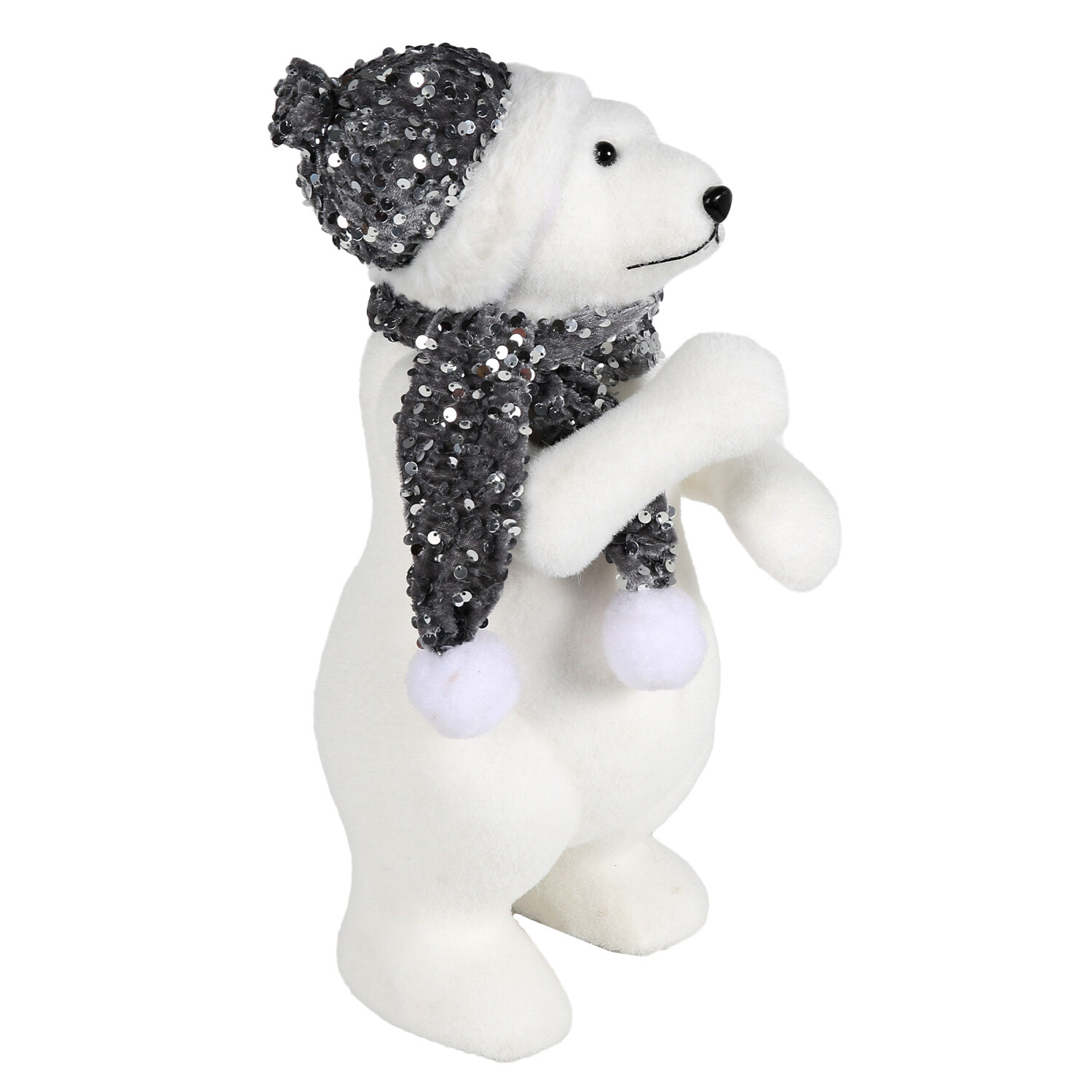 Frosted Fairytale White Festive Bear Decoration Image 3