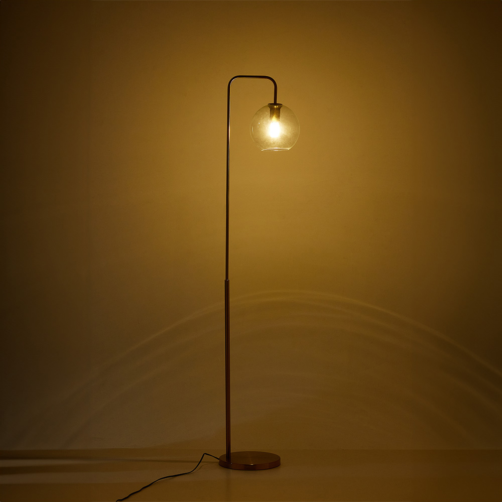 Living and Home Gold Arm Floor Lamp Image 7