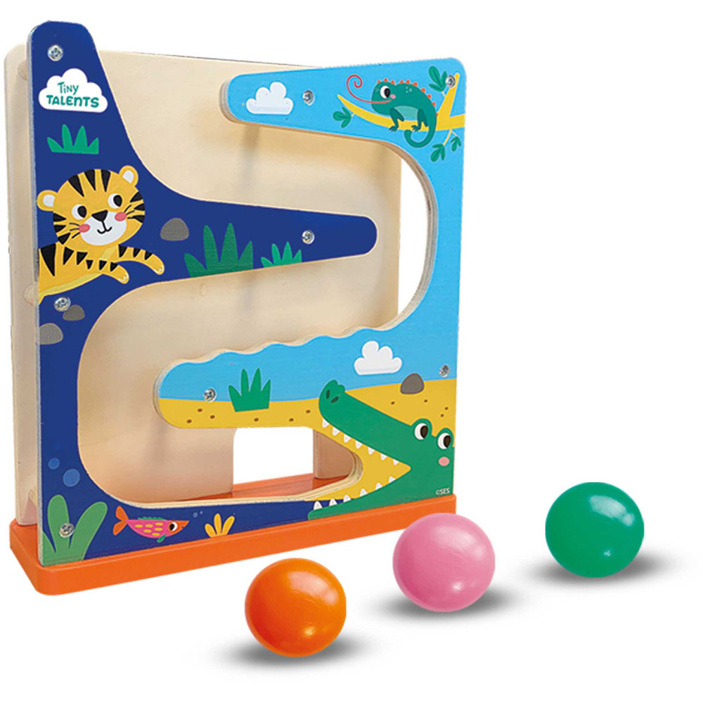 SES Creative Tiny Talents Wooden Crocodile Ball Track Image 2