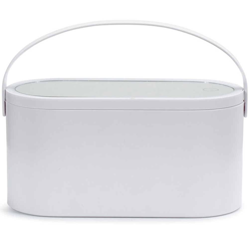 ValueLights White LED Make Up Mirror with Storage Carry Box Image 1