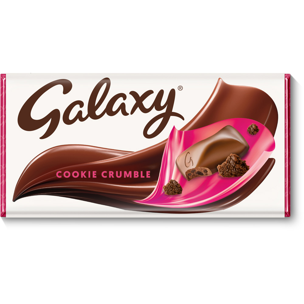 Galaxy Cookie Crumble and Milk Chocolate Block Bar 114g Image 1