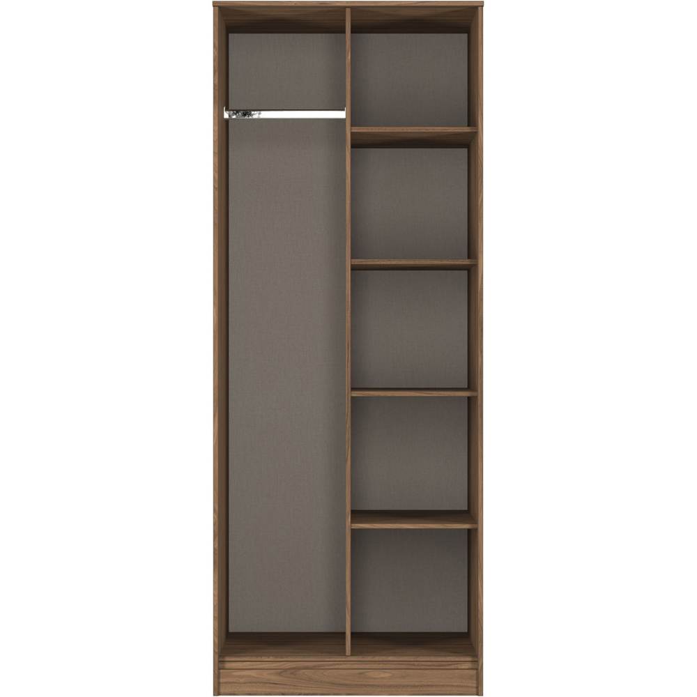 Crowndale Hong Kong 5 Shelf Carini Walnut Tall Open Wardrobe Ready Assembled Image 3