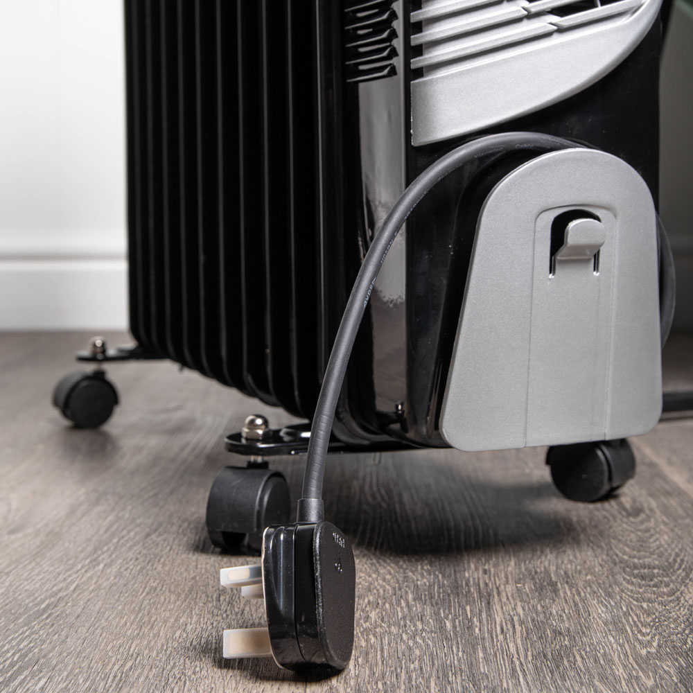 Samuel Alexander 11 Fin Black Oil Filled Heater Radiator 2500W Image 7
