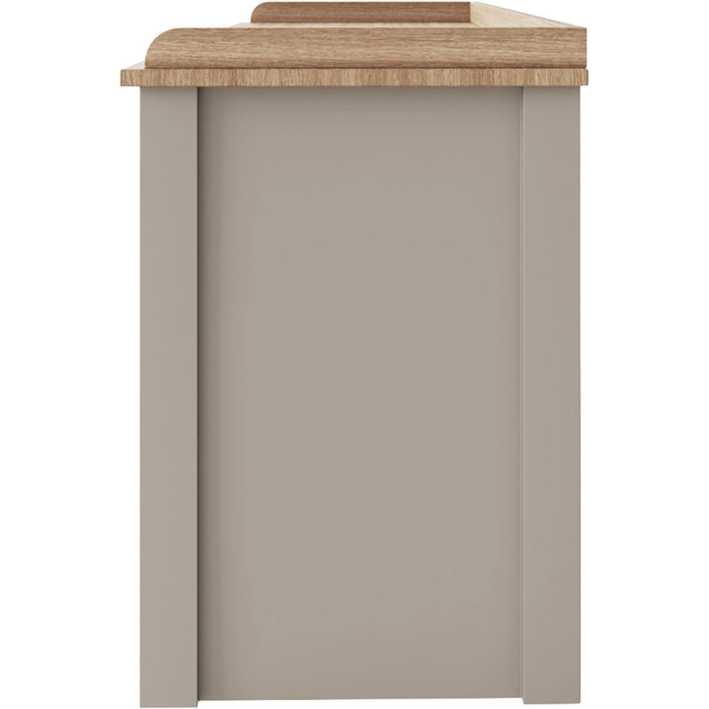 GFW Lancaster 2 Door Grey and Oak Shoe Bench Image 3