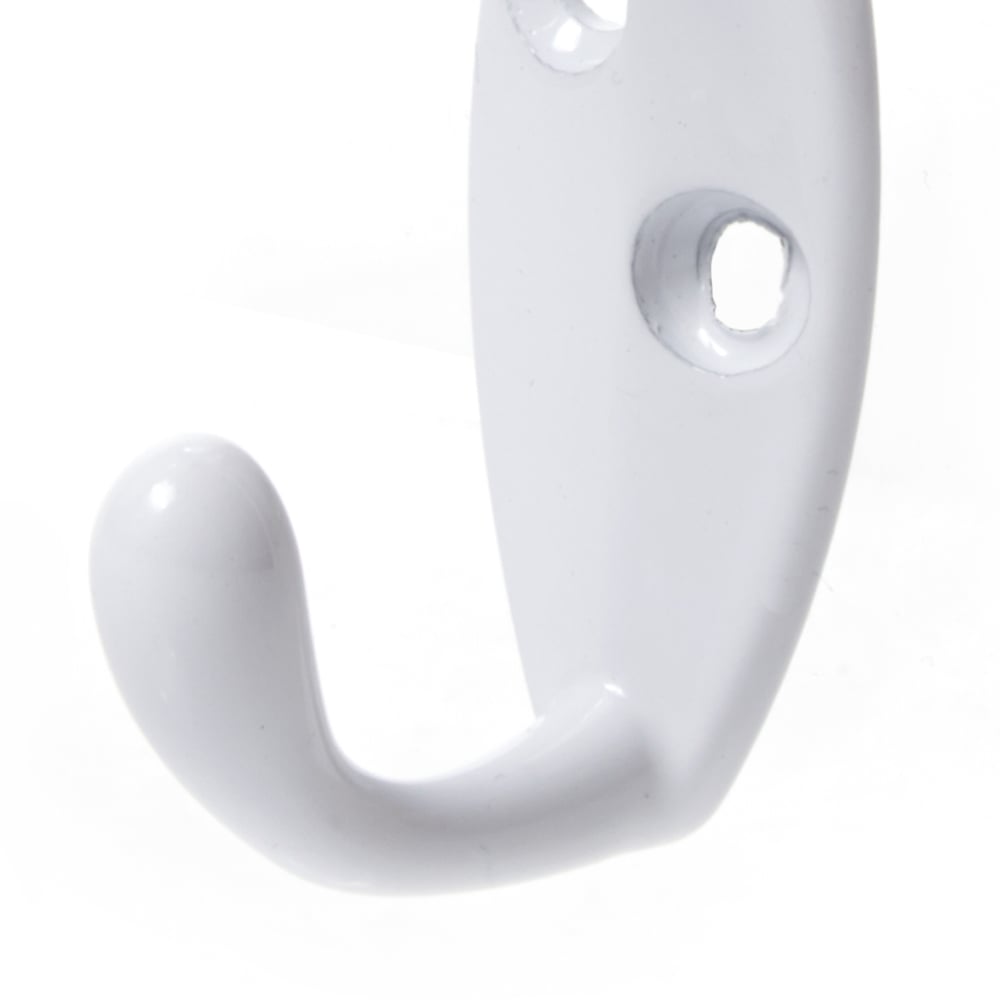 Wilko White Hat and Coat Hook 10 Pack Image 2