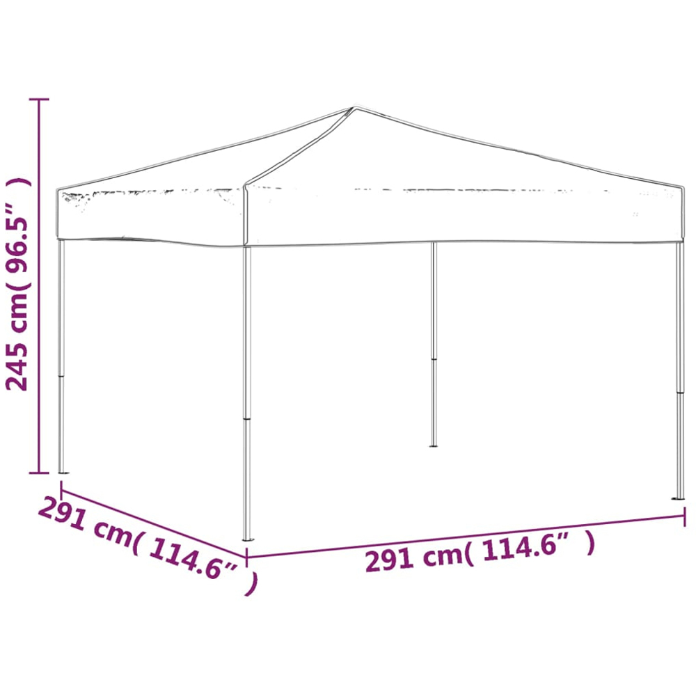 vidaXL 3 x 3m Cream Party Tent Image 9