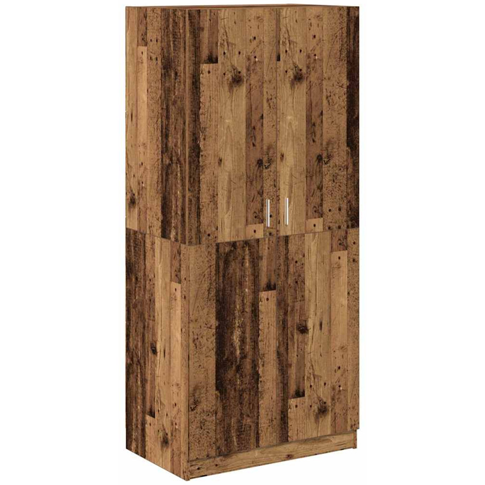 vidaXL 2 Door Old Wood Engineered Wood Wardrobe Image 2