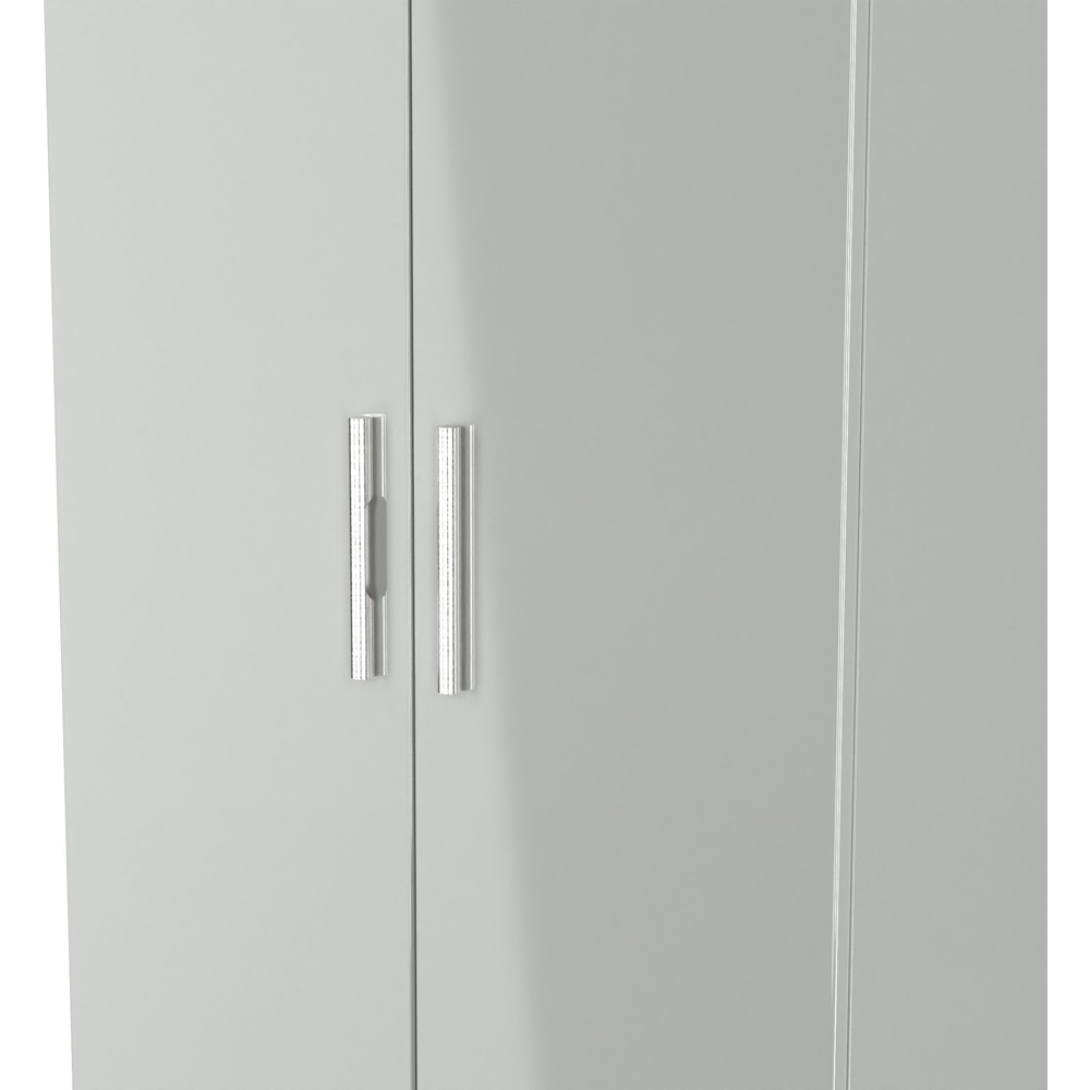 Crowndale Knightsbridge 2 Door Grey Gloss and Dusk Grey Wardrobe Ready Assembled Image 6
