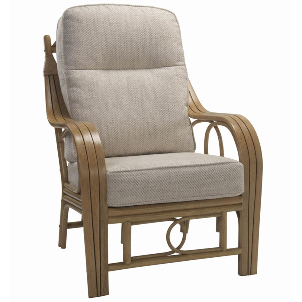 Desser Furniture Madrid Light Oak Natural Rattan Armchair Image 2