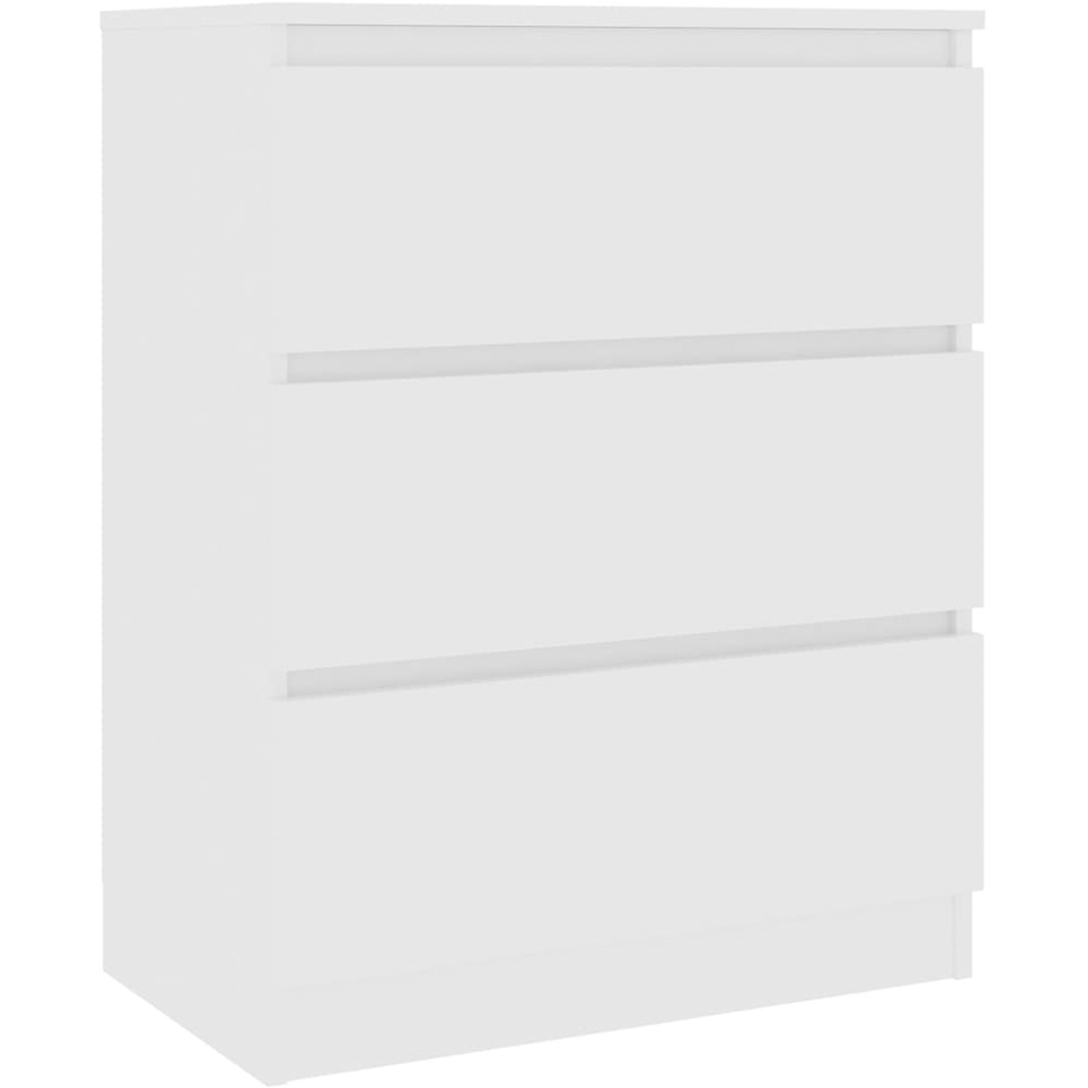 vidaXL 3 Drawer White Sideboard Image 2
