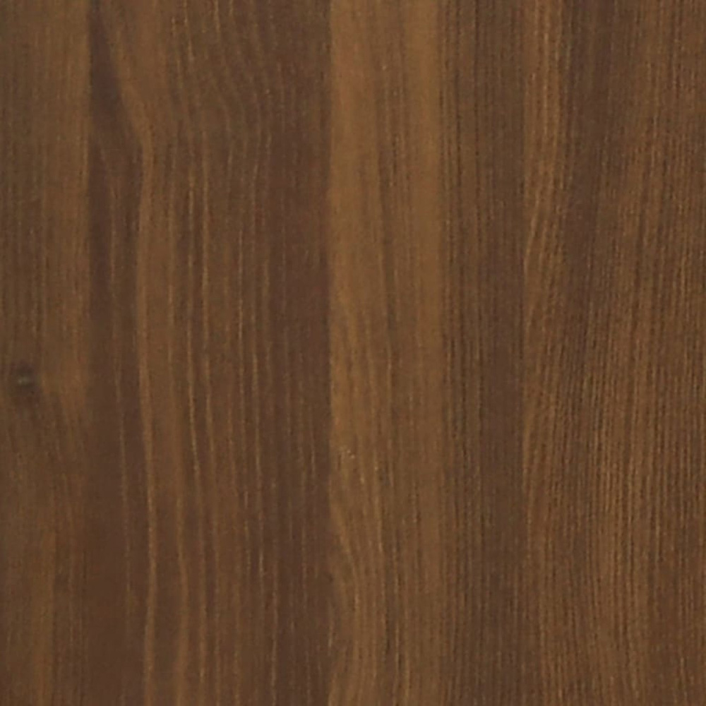 vidaXL Single Door Brown Oak Bedside Table Set of 2 Image 9