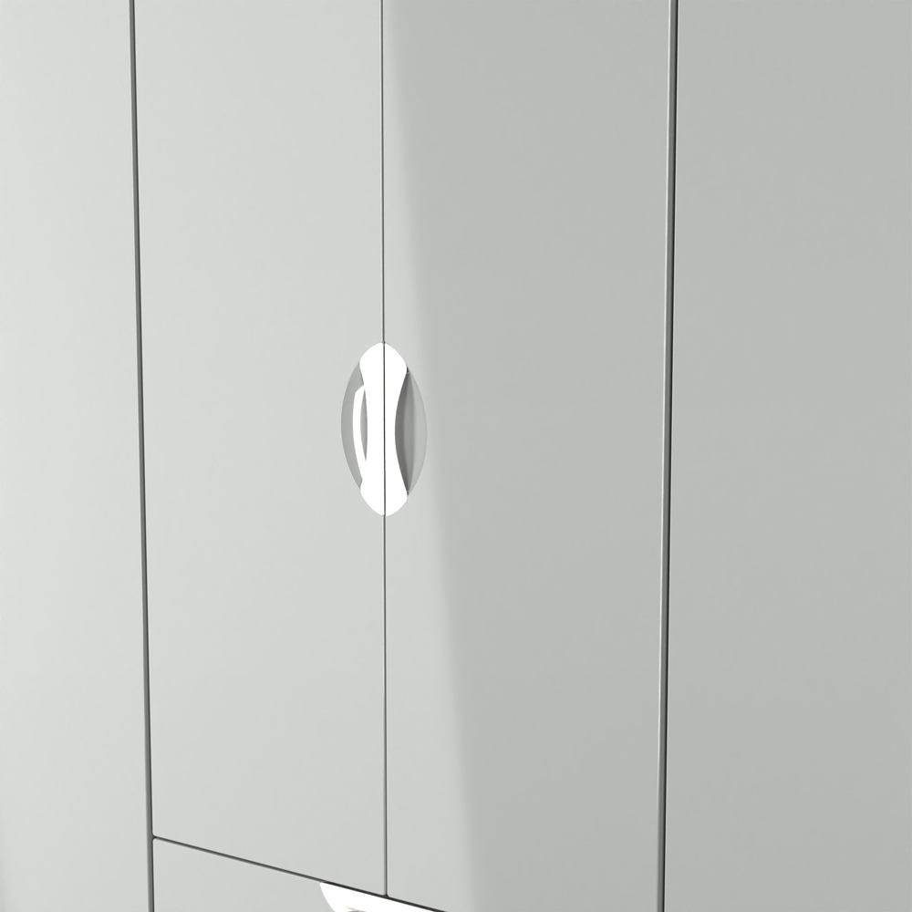 Crowndale Camden 6 Door 2 Drawer Grey Gloss and Dusk Grey Wardrobe Ready Assembled Image 8