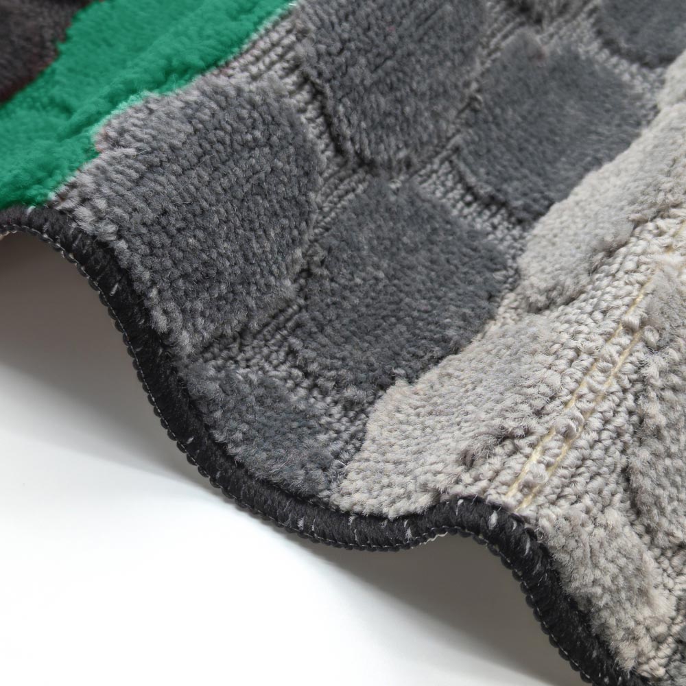 Velosso Hex Stripe Emerald Bath Mat Set Image 4