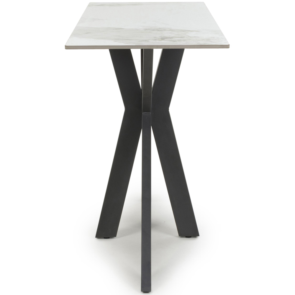 wilko Palermo White Marble Ceramic Console Table Image 4