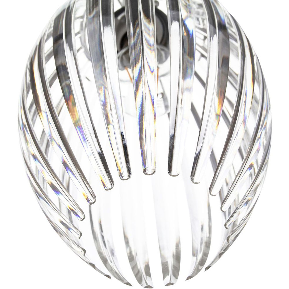 Happy Homewares Modern Designer Beautiful Clear Acrylic Curved Rods Pendant Shade Image 3