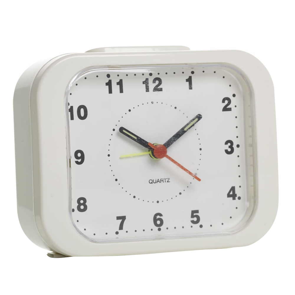 Wilko Cream Square Alarm Clock Image