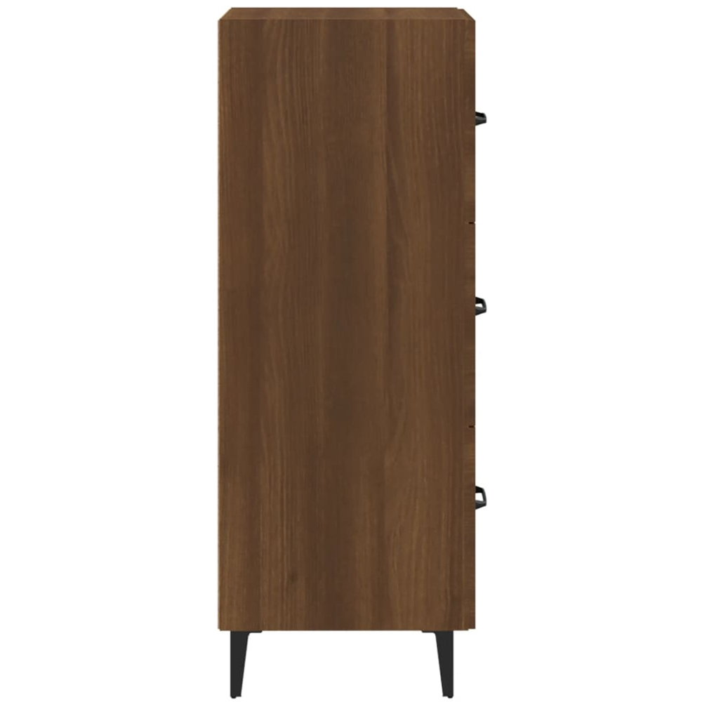 vidaXL 3 Drawer Brown Oak Sideboard Image 6