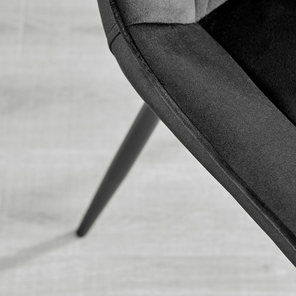 Furniturebox Fira Cesano Wood Effect 6 Seater Round Dining Set Brown and Black Image 7