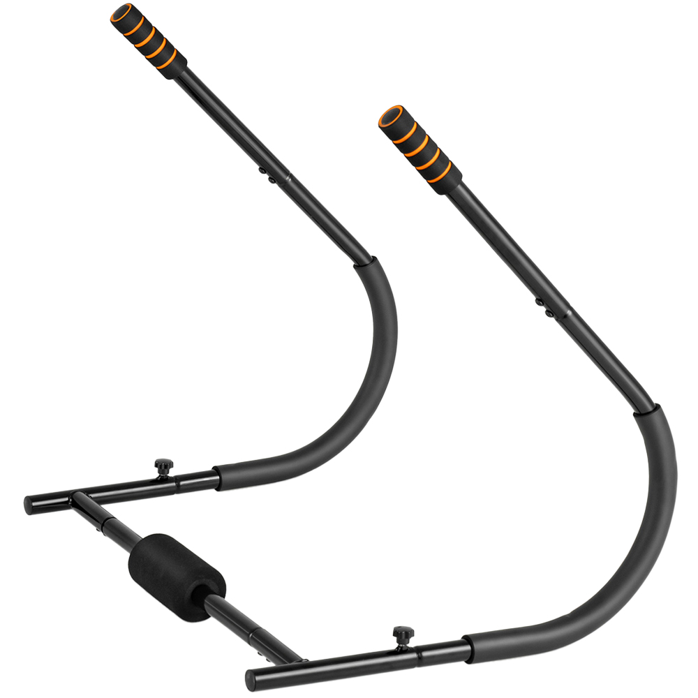Costway Black Foldable Ab Trainer with Padded Headrest and Handles Image 1