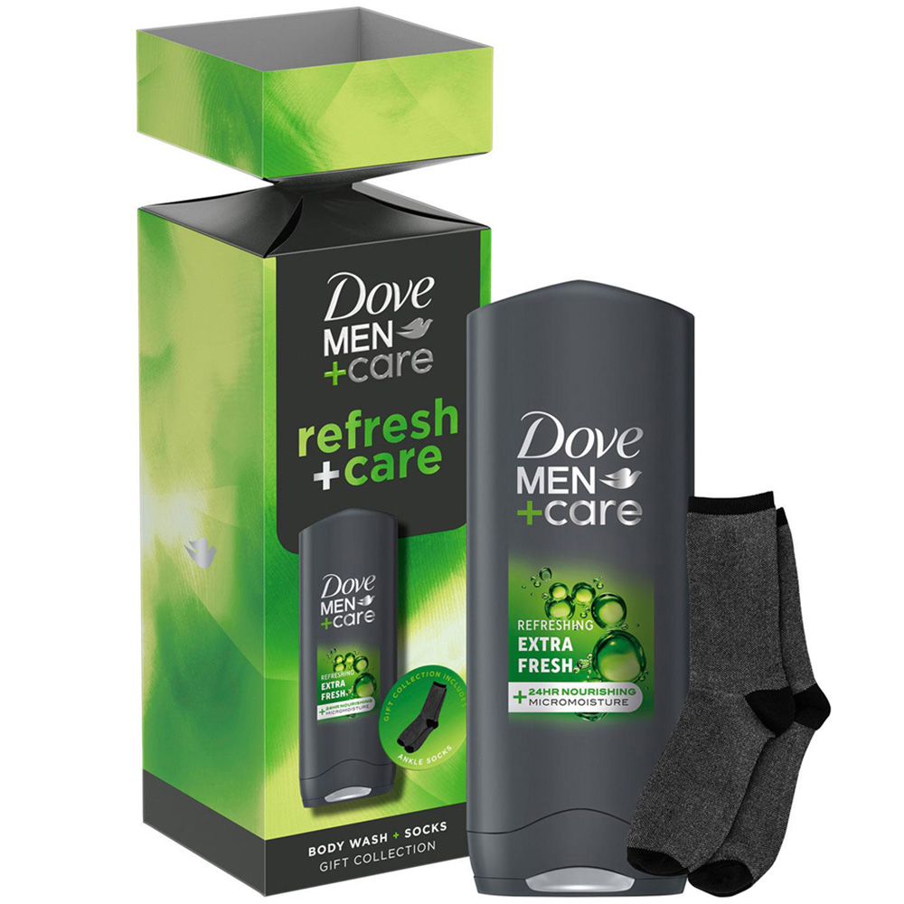 Dove Men+Care Bodywash and Socks Gift Set 3 Pack Image 3