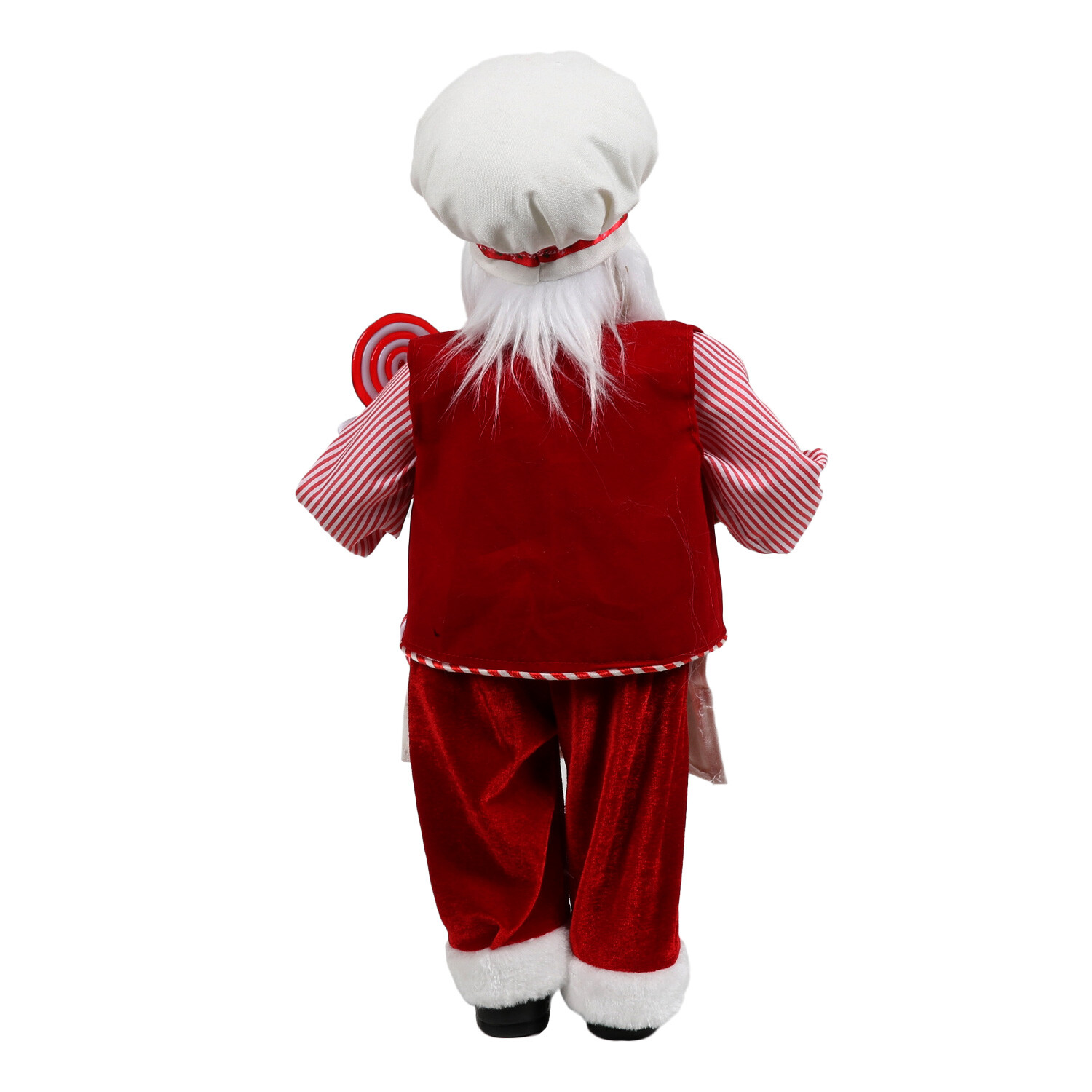 Candy Cane Lane Red Chef Standing Santa Image 4
