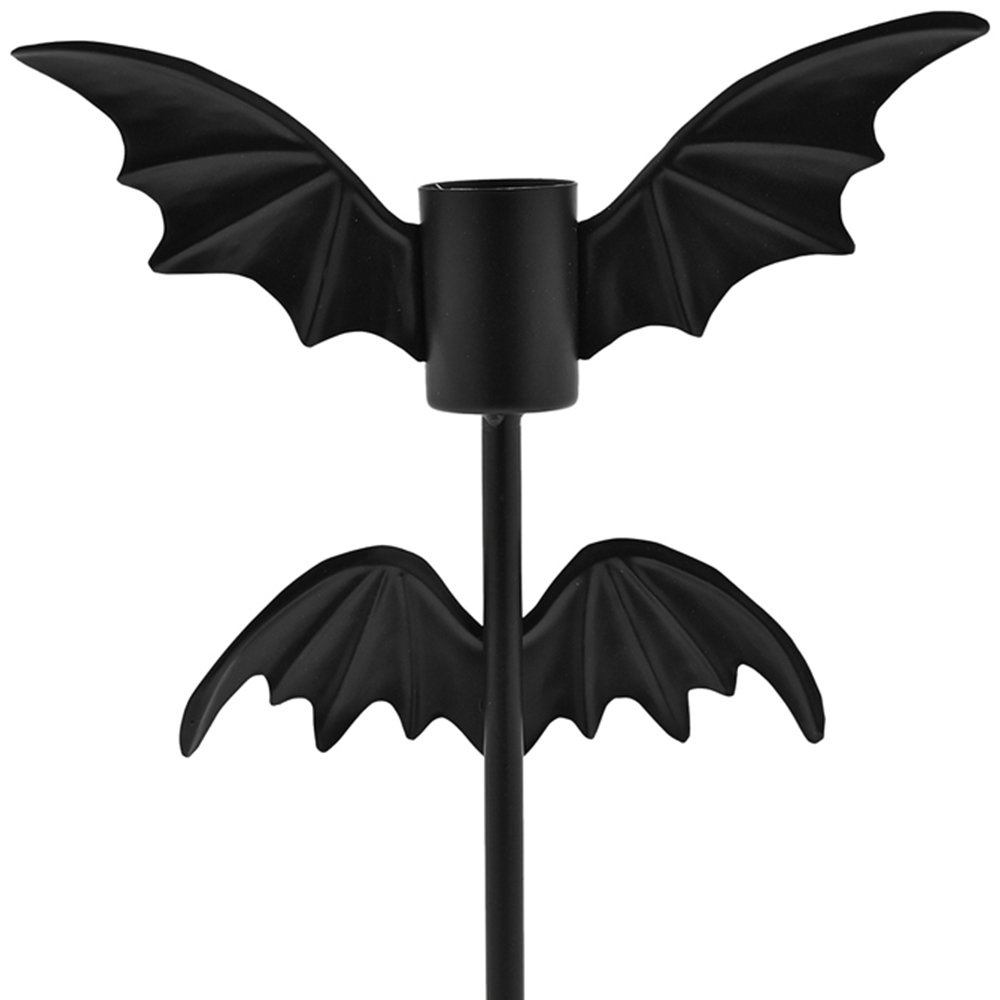 Hocus Pocus Halloween Double Bat Wing Candlestick Image 3