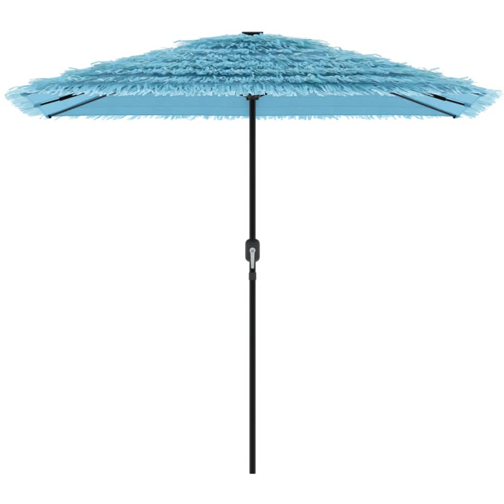 vidaXL Blue Straw Top Garden Parasol with Steel Pole 2.4m Image 3