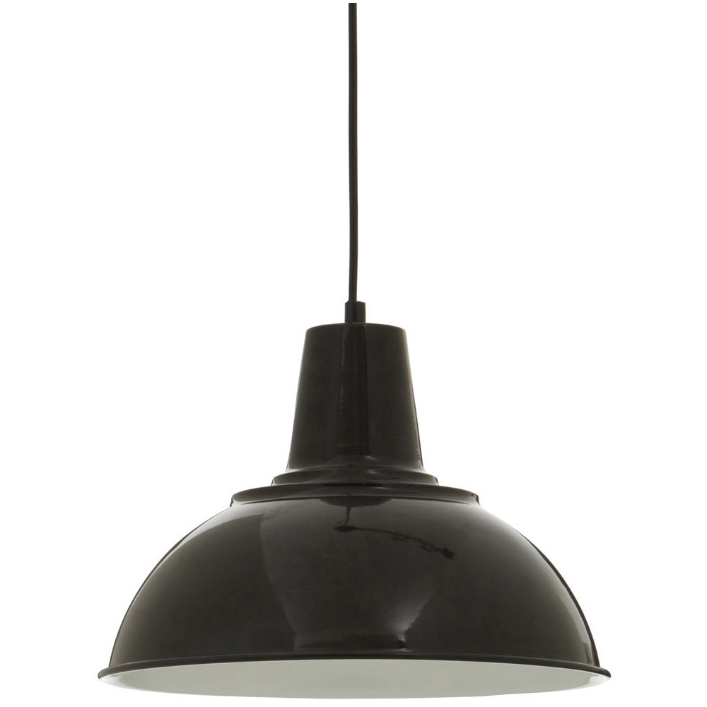 Premier Housewares Black Metal Pendant Light Image 2