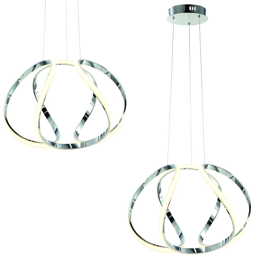 Milagro Globe Silver LED Pendant Lamp 230V Image 2