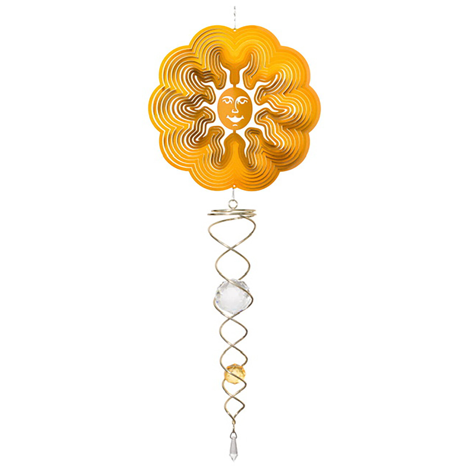 Spinnerz Sun Gold Artist Crystal Tail Wind Spinner Image